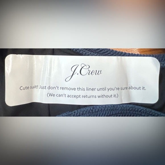 NWT J. Crew Navy Jacquard Textured Curved Waist Cheeky Bikini Bottom Sizes S & L - Picture 9 of 15